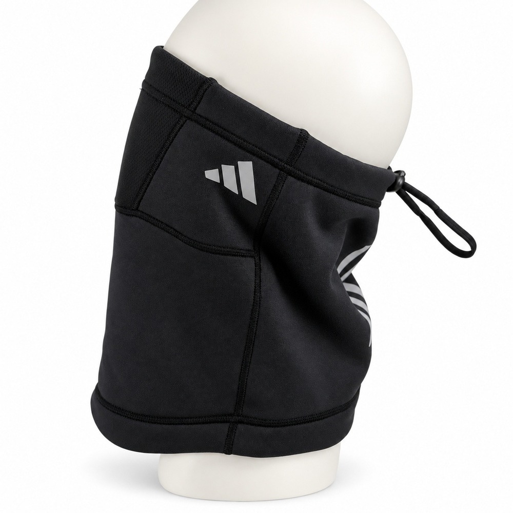 Adidas OSFM Neck Gaiter Black COLD.RDY Fleece Lined Reflective Athletic Scarf